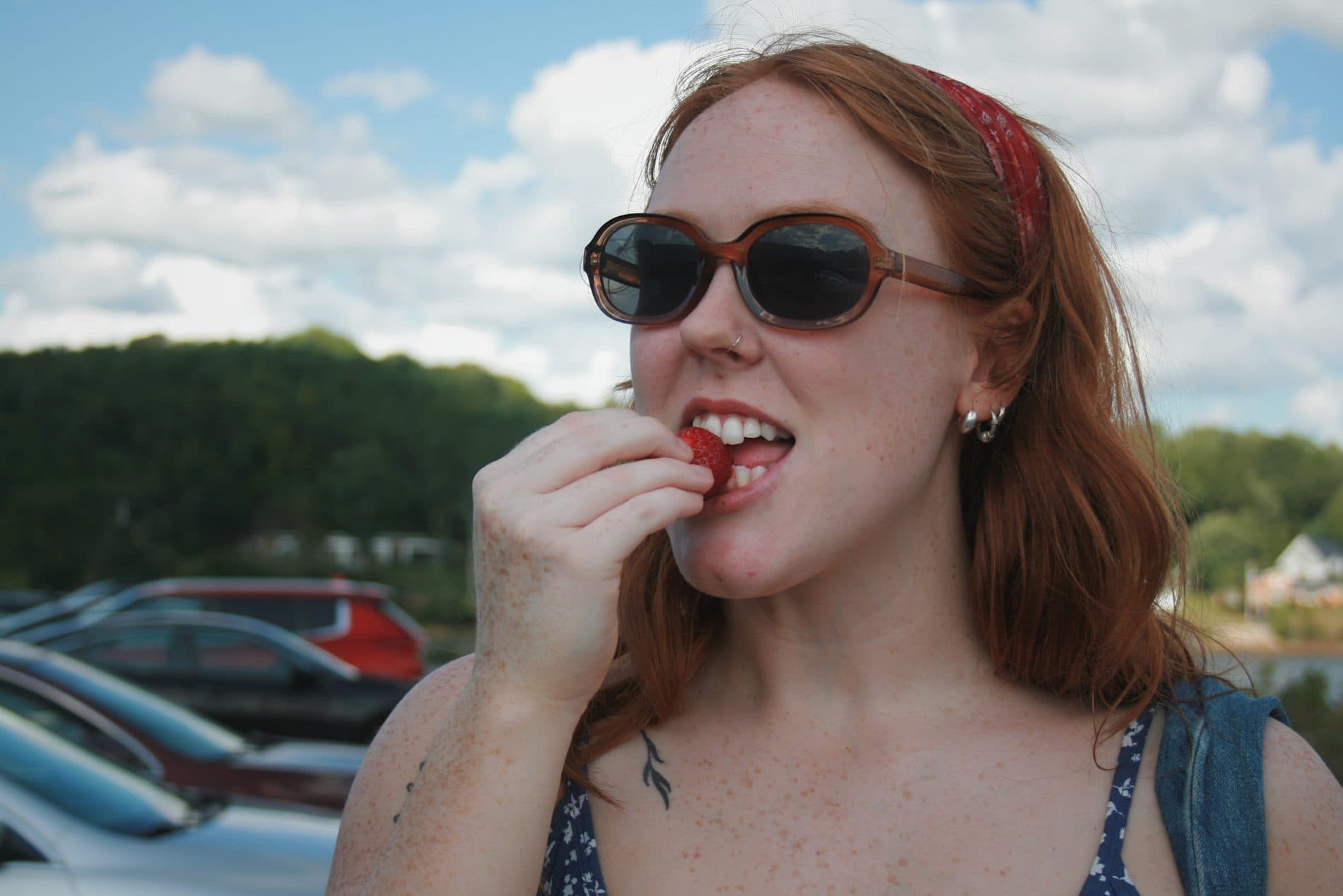 A candid summer portrait by the water